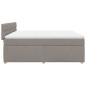Preview: Boxspringbett mit Matratze Taupe 180x200 cm Stoff