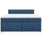 Preview: Boxspringbett mit Matratze Blau 180x200 cm Stoff