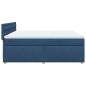 Preview: Boxspringbett mit Matratze Blau 180x200 cm Stoff