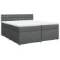 Preview: Boxspringbett mit Matratze Dunkelgrau 200x200 cm Stoff