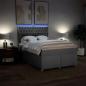 Preview: Boxspringbett mit Matratze Hellgrau 140x200 cm Stoff