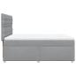 Preview: Boxspringbett mit Matratze Hellgrau 140x200 cm Stoff