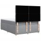 Preview: Boxspringbett mit Matratze Hellgrau 140x200 cm Stoff