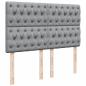 Preview: Boxspringbett mit Matratze Hellgrau 140x200 cm Stoff