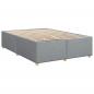 Preview: Boxspringbett mit Matratze Hellgrau 140x200 cm Stoff