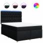 Preview: Boxspringbett mit Matratze Schwarz 140x200 cm Stoff