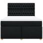 Preview: Boxspringbett mit Matratze Schwarz 140x200 cm Stoff