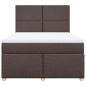 Preview: Boxspringbett mit Matratze Dunkelbraun 160x200 cm Stoff