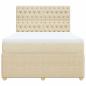 Preview: Boxspringbett mit Matratze Creme 140x200 cm Stoff