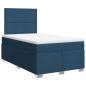 Preview: Boxspringbett mit Matratze Blau 120x190 cm Stoff