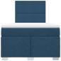 Preview: Boxspringbett mit Matratze Blau 120x190 cm Stoff