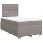 Preview: ARDEBO.de - Boxspringbett mit Matratze Taupe 120x190 cm Stoff