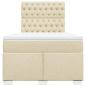 Preview: Boxspringbett mit Matratze Creme 120x190 cm Stoff