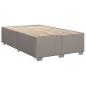 Preview: ARDEBO.de - Boxspringbett mit Matratze Taupe 120x190 cm Stoff