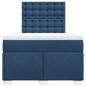 Preview: Boxspringbett mit Matratze Blau 120x190 cm Stoff