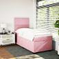 Preview: Boxspringbett mit Matratze Rosa 90x200 cm Samt