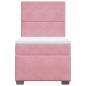 Preview: Boxspringbett mit Matratze Rosa 90x200 cm Samt