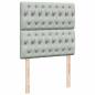 Preview: Boxspringbett mit Matratze Hellgrau 90x200 cm Samt