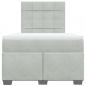Preview: Boxspringbett mit Matratze Hellgrau 120x200 cm Samt