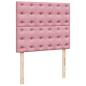 Preview: Boxspringbett mit Matratze Rosa 120x190 cm Samt