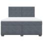 Preview: Boxspringbett mit Matratze Dunkelgrau 180x200 cm Samt