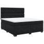 Preview: Boxspringbett mit Matratze Schwarz 180x200 cm Samt