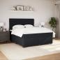 Preview: Boxspringbett mit Matratze Schwarz 180x200 cm Samt