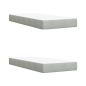 Preview: Boxspringbett mit Matratze Hellgrau 200x200 cm Samt