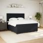 Preview: Boxspringbett mit Matratze Schwarz 180x200 cm Samt