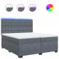 Preview: Boxspringbett mit Matratze Dunkelgrau 200x200 cm Samt