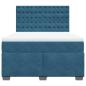 Preview: Boxspringbett mit Matratze Blau 140x200 cm Samt