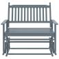 Preview: Schaukelbank Grau 118x70x104,5 cm Massivholz Pappel