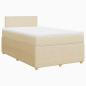 Preview: Boxspringbett mit Matratze Creme 120x200 cm Stoff