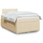 Preview: ARDEBO.de - Boxspringbett mit Matratze Creme 120x200 cm Stoff