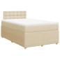 Preview: Boxspringbett mit Matratze Creme 120x200 cm Stoff