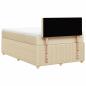 Preview: Boxspringbett mit Matratze Creme 120x200 cm Stoff