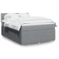 Preview: ARDEBO.de - Boxspringbett mit Matratze Hellgrau 160x200 cm Stoff
