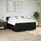 Preview: Boxspringbett mit Matratze Schwarz 180x200 cm Stoff