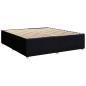 Preview: Boxspringbett mit Matratze Schwarz 180x200 cm Stoff