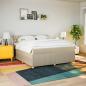Preview: Boxspringbett mit Matratze Creme 180x200 cm Stoff