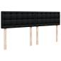 Preview: Boxspringbett mit Matratze Schwarz 180x200 cm Stoff