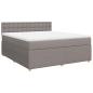 Preview: Boxspringbett mit Matratze Taupe 180x200 cm Stoff