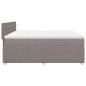 Preview: Boxspringbett mit Matratze Taupe 180x200 cm Stoff