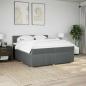 Preview: Boxspringbett mit Matratze Dunkelgrau 200x200 cm Stoff