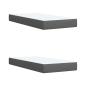 Preview: Boxspringbett mit Matratze Dunkelgrau 200x200 cm Stoff