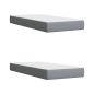 Preview: Boxspringbett mit Matratze Hellgrau 200x200 cm Stoff