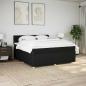 Preview: Boxspringbett mit Matratze Schwarz 200x200 cm Stoff