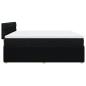 Preview: Boxspringbett mit Matratze Schwarz 200x200 cm Stoff