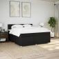 Preview: Boxspringbett mit Matratze Schwarz 200x200 cm Stoff
