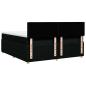 Preview: Boxspringbett mit Matratze Schwarz 200x200 cm Stoff
